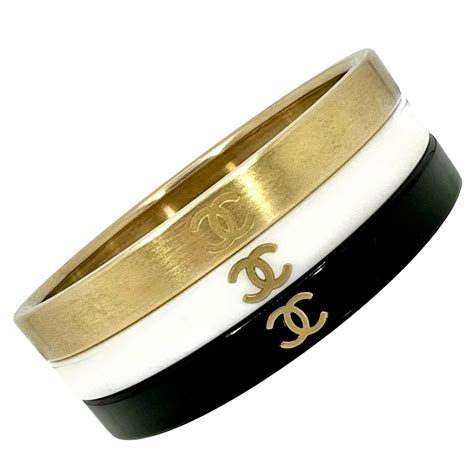 chanel bangle black|Chanel bangles for sale.